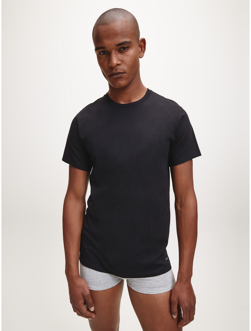 Paquete De 3 Camisetas Negras Cuello Redondo