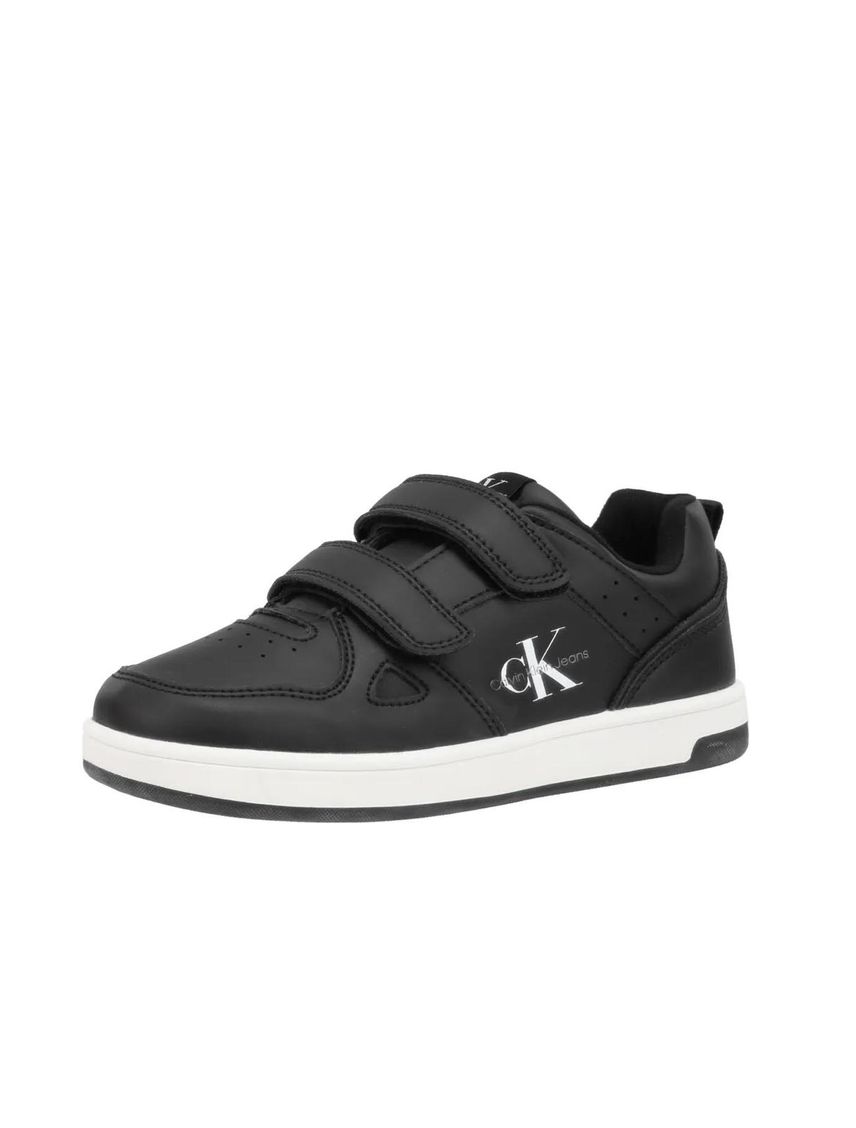 Tenis Negro Con Doble Velcro Para Niño