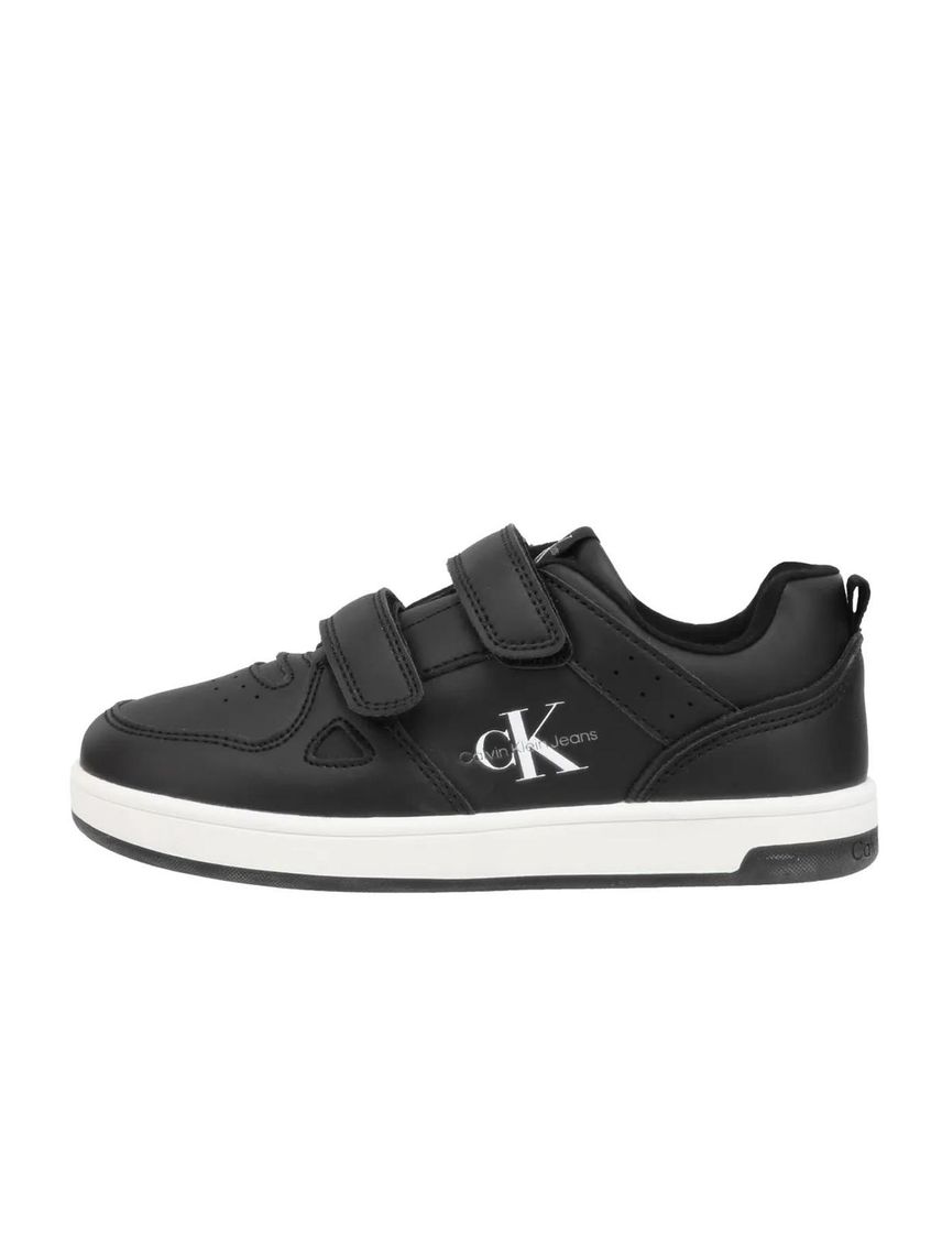Tenis Negro Con Doble Velcro Para Niño
