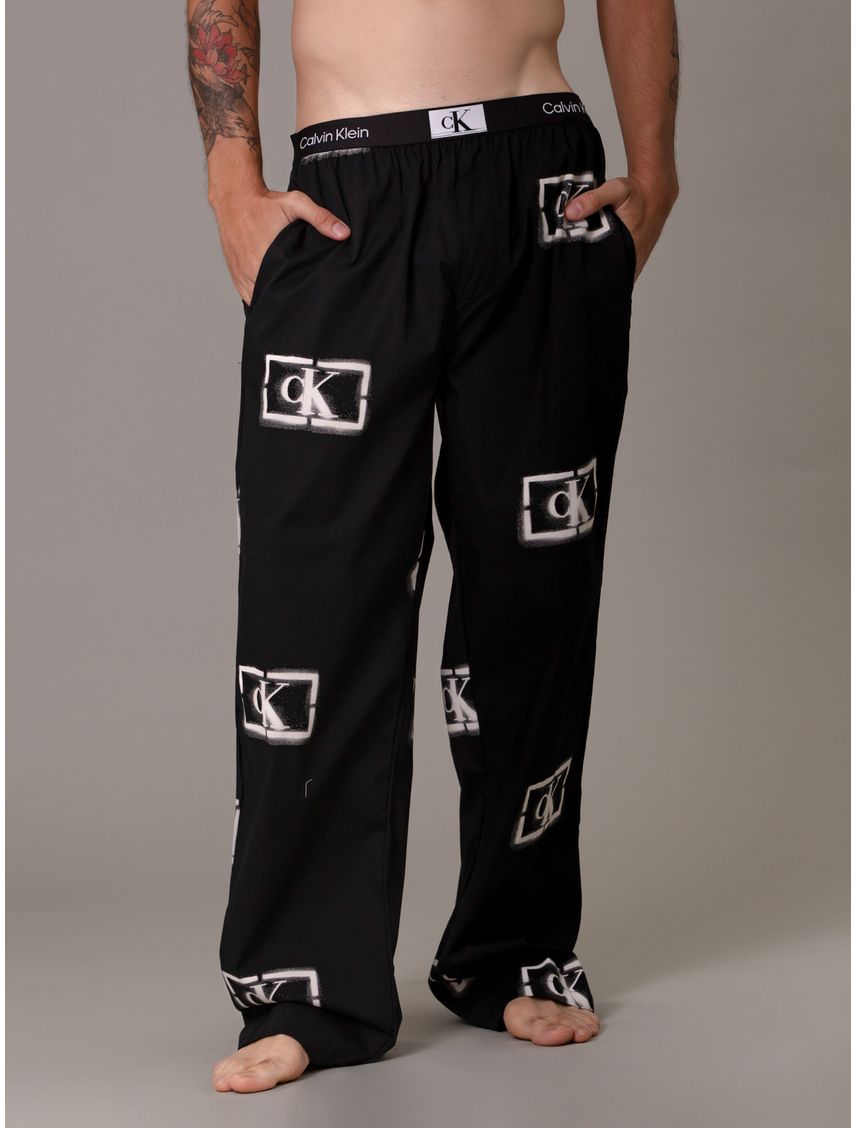 Pantalón Negro De Dormir - CK96 Para Hombre