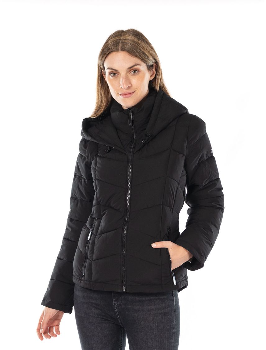Chaqueta Manga Larga Con Cierre De Cremallera Y Bo Mujer Negro Calvin Klein