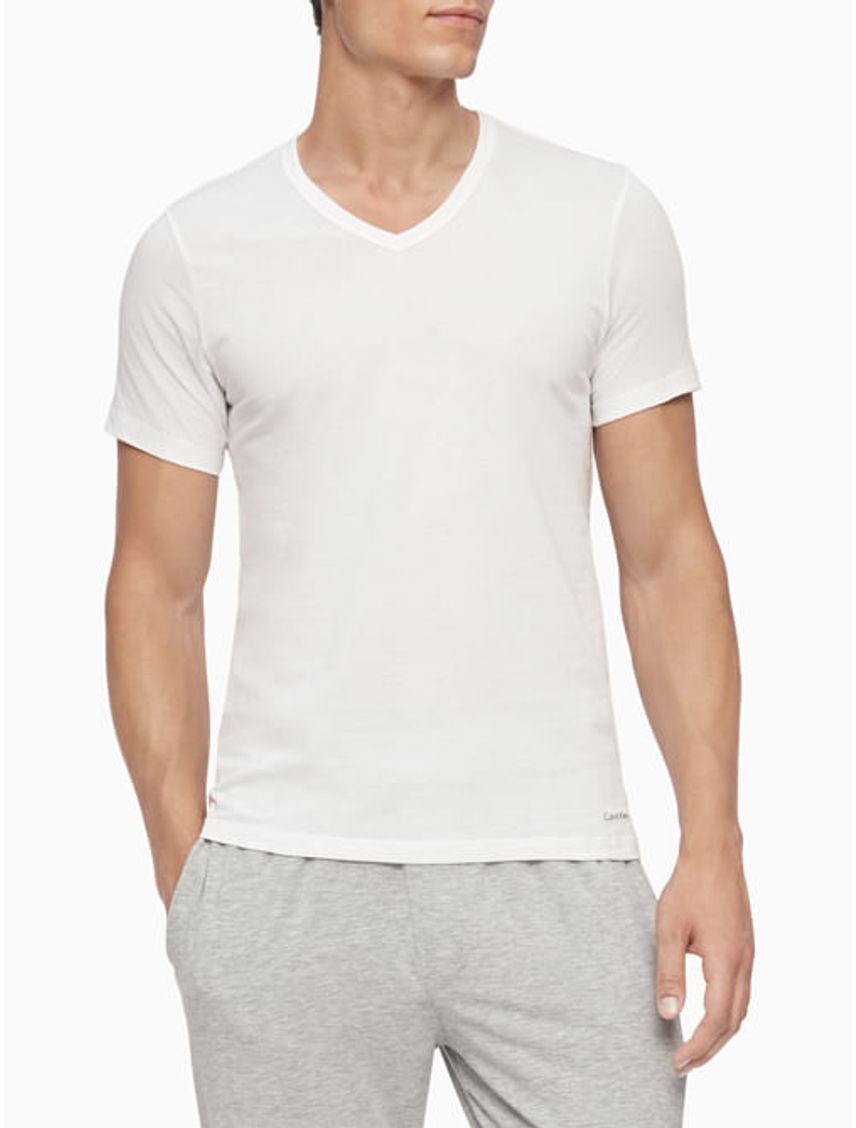 Pack De 3 Camisetas Slim Blancas En Algodón