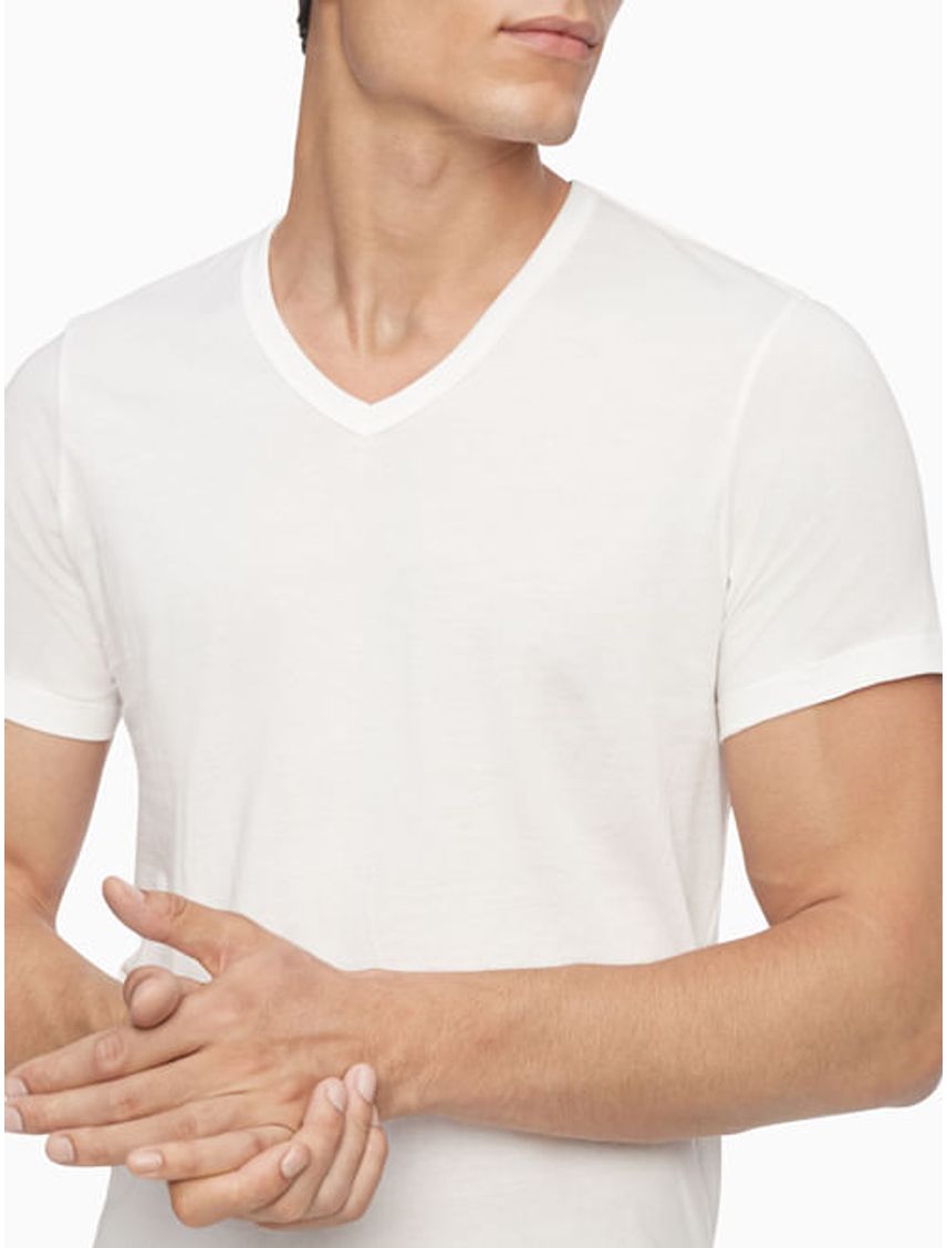 Pack De 3 Camisetas Slim Blancas En Algodón