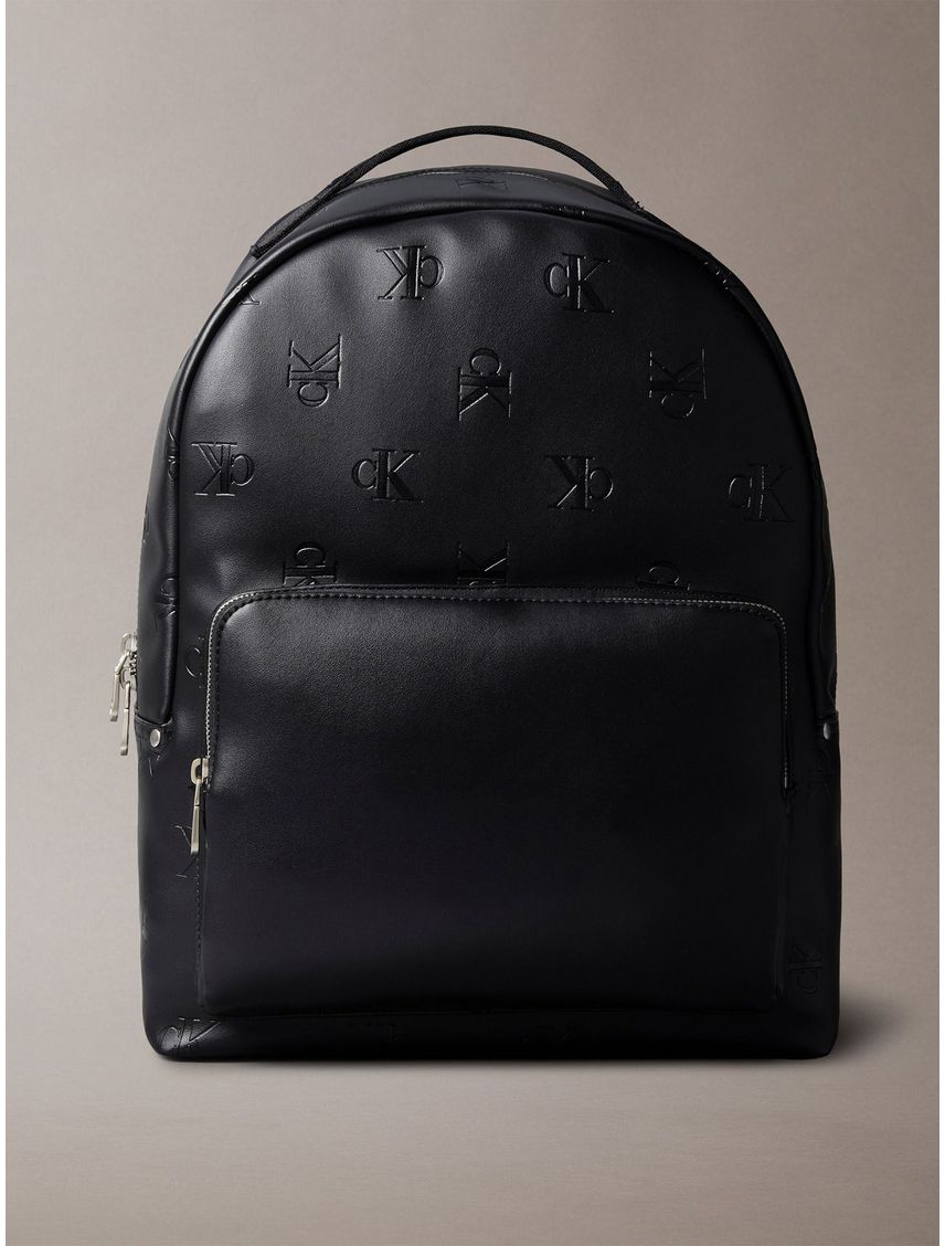 Morral negro con cremallera y monograma integral