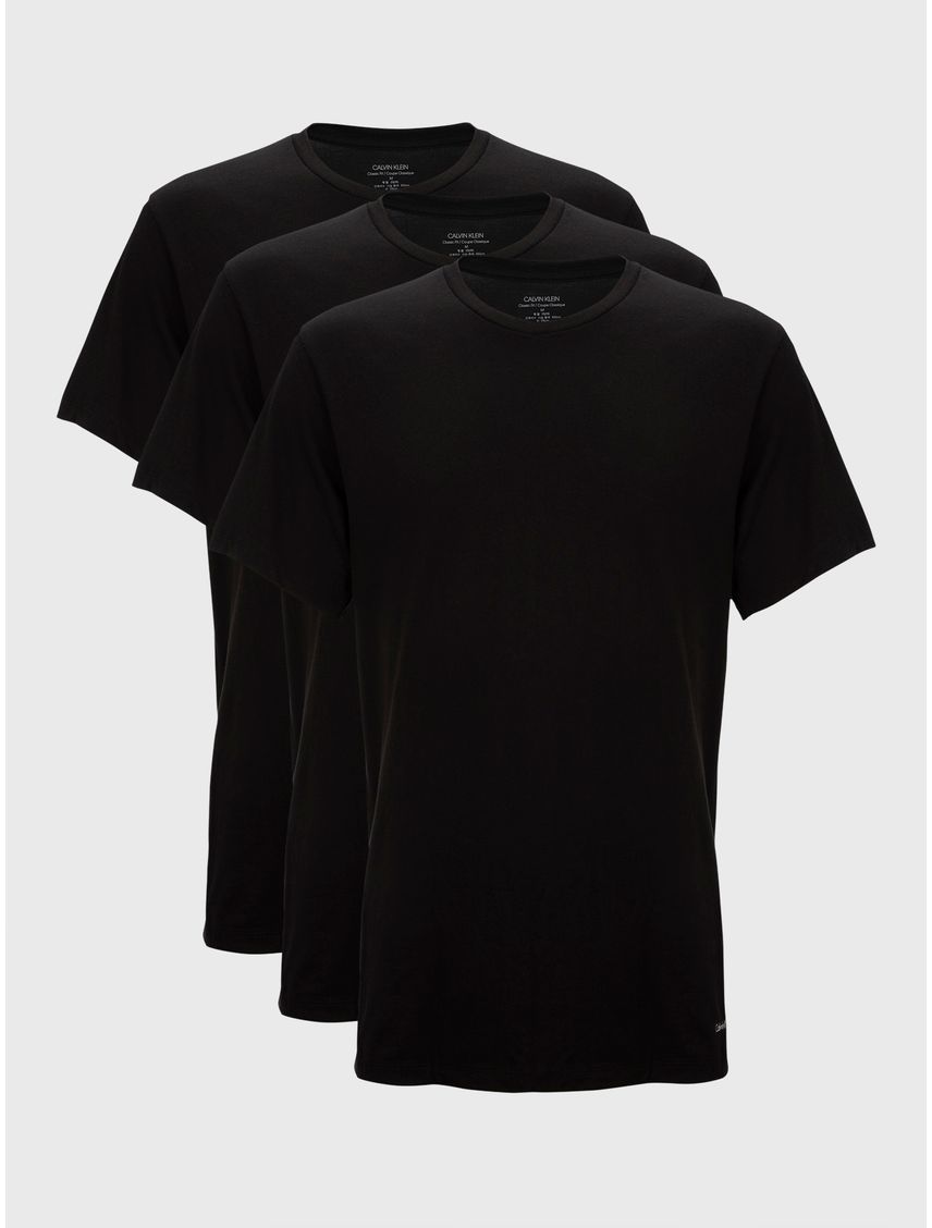 Pack de 3 Camisetas Negras Cuello Redondo Para Hombre
