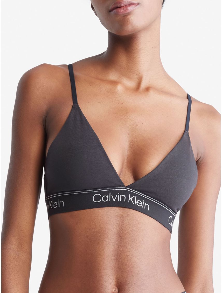 Bralette Con Logo Mujer Negro Calvin Klein