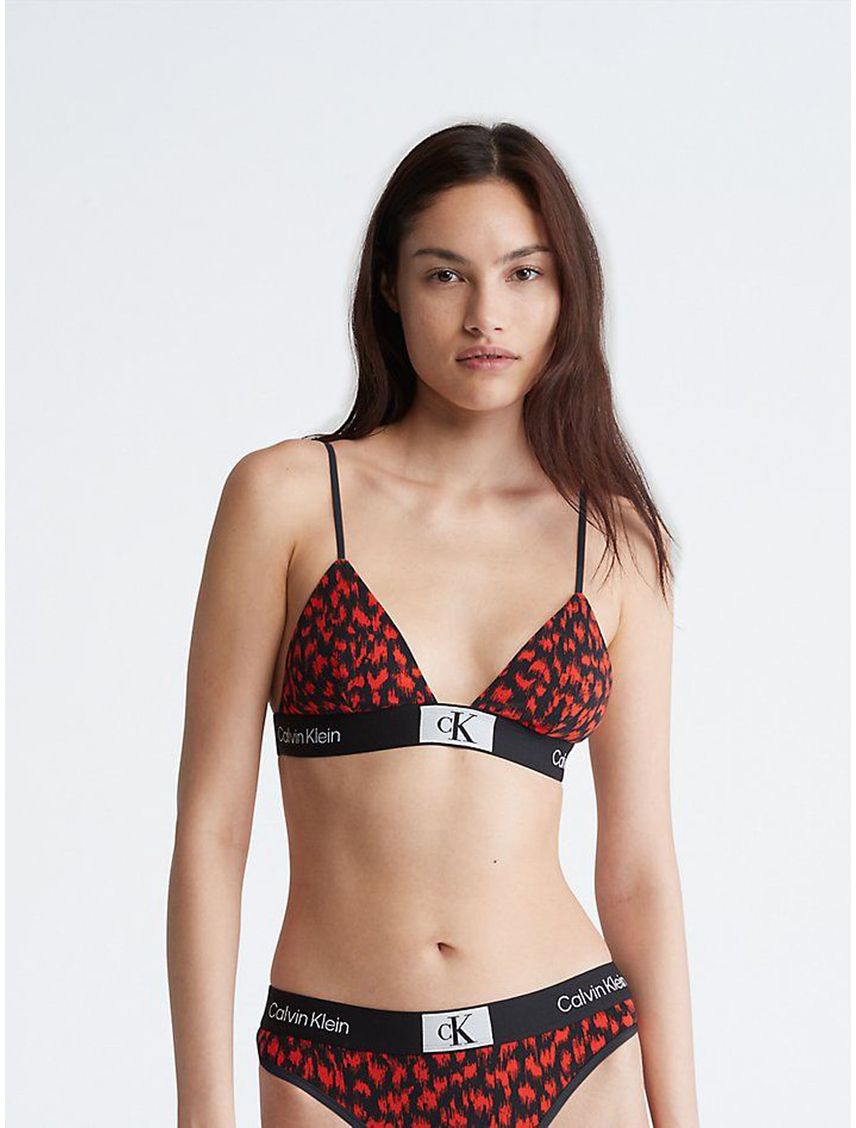Bralette Multicolor Sin Forro Mujer Calvin Klein Rojo