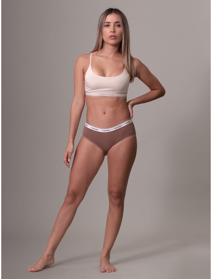 Top Beige - Tonal Logo Para Mujer