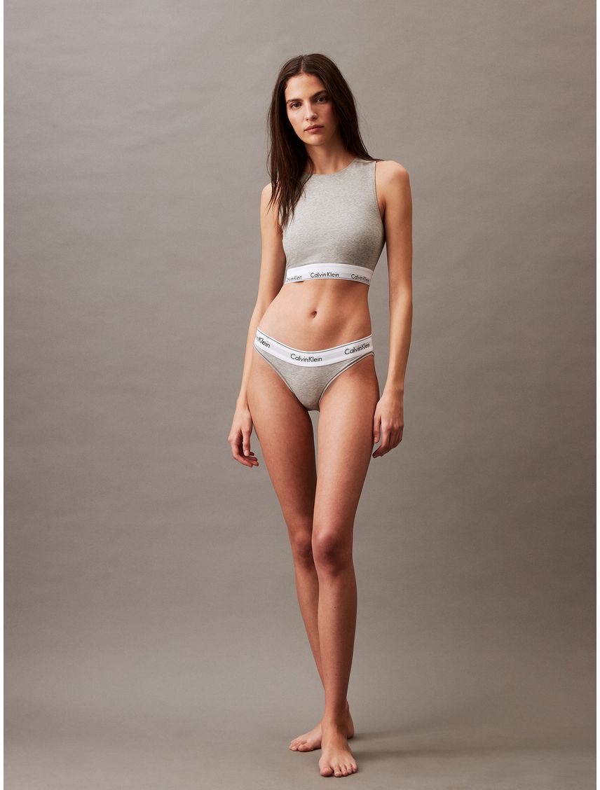 Top Gris De Espalda Abierta - Modern Cotton