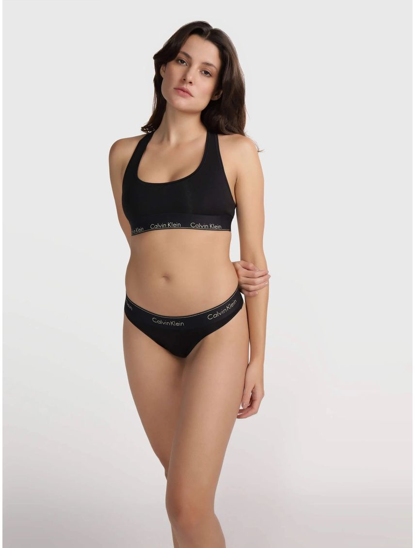 Conjunto De Top Y Tanga Negro Para Mujer
