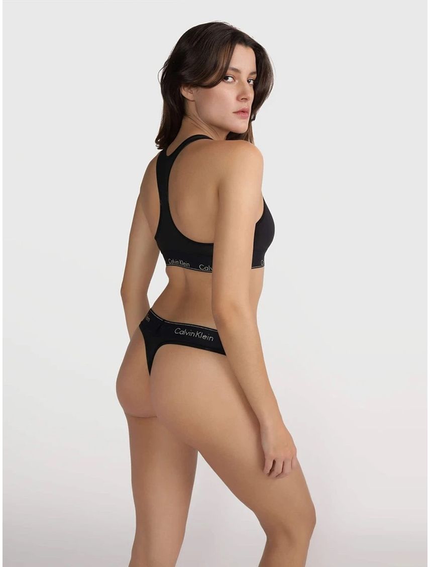 Conjunto De Top Y Tanga Negro Para Mujer