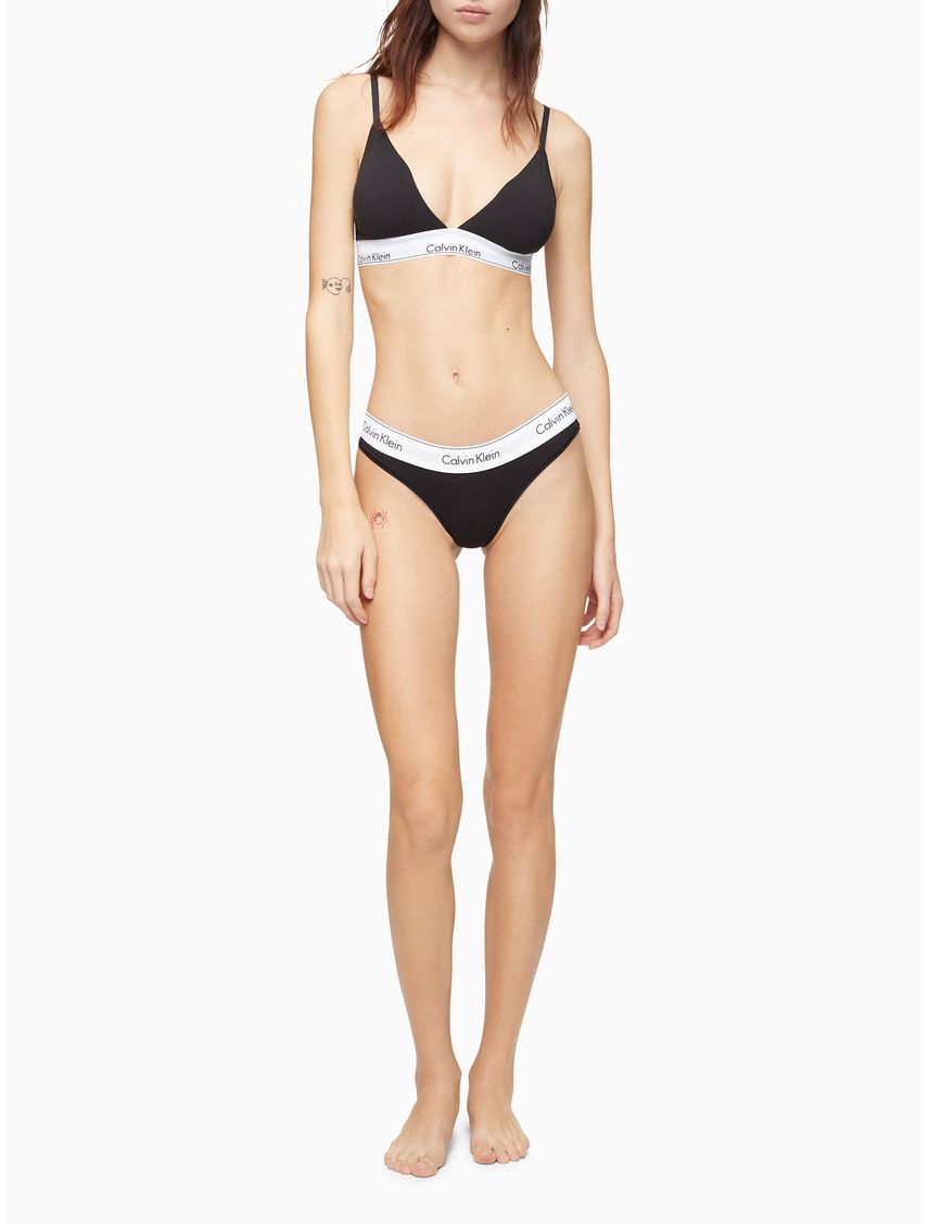 Bralette Negro De Triángulo Para Mujer