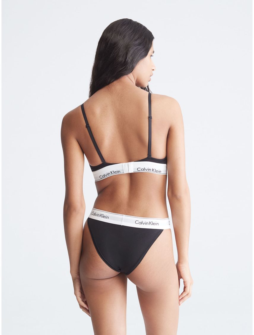 Bralette Negro De Triángulo Para Mujer