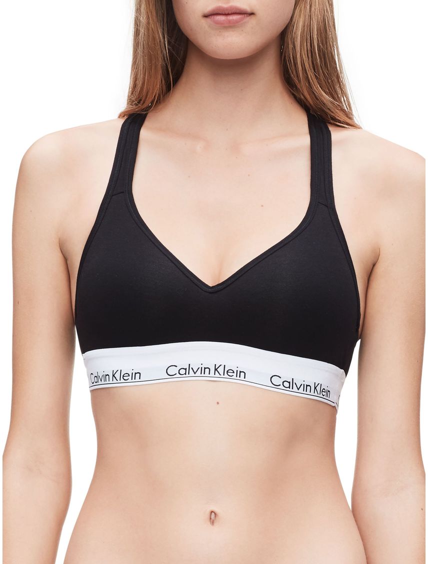 Brassier De Algodón Mujer Negro Calvin Klein