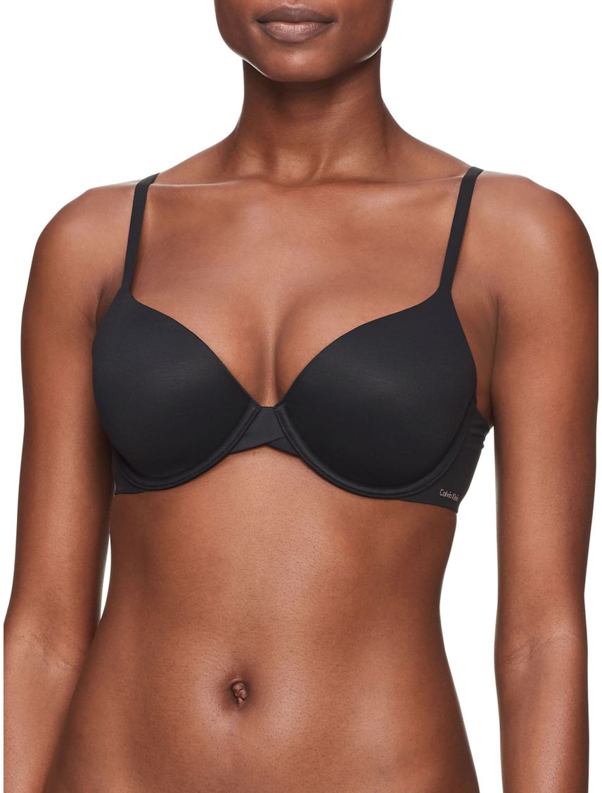 Brassier Negro Microfibra Modern Camiseta Embedded Mujer Calvin Klein