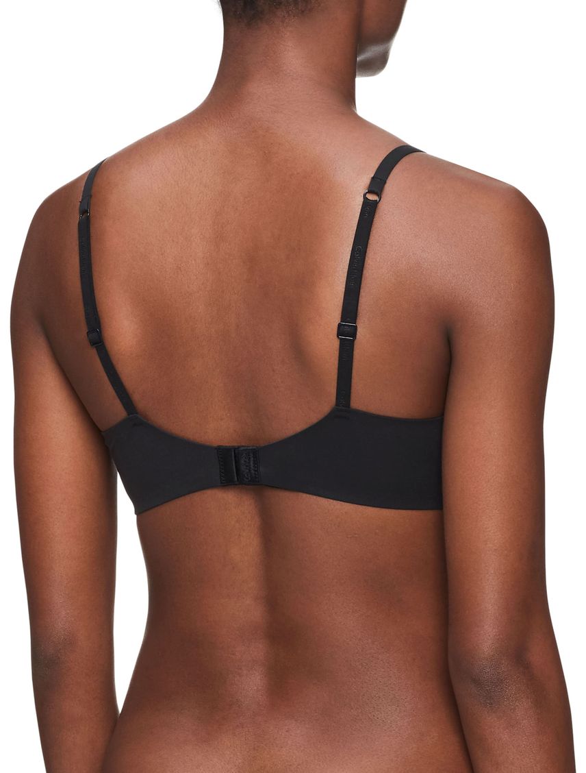 Brassier Negro Microfibra Modern Camiseta Embedded Mujer Calvin Klein