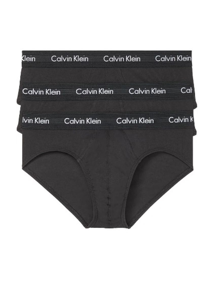 Pack de 3 Hip Brief Negros - Cotton Stretch