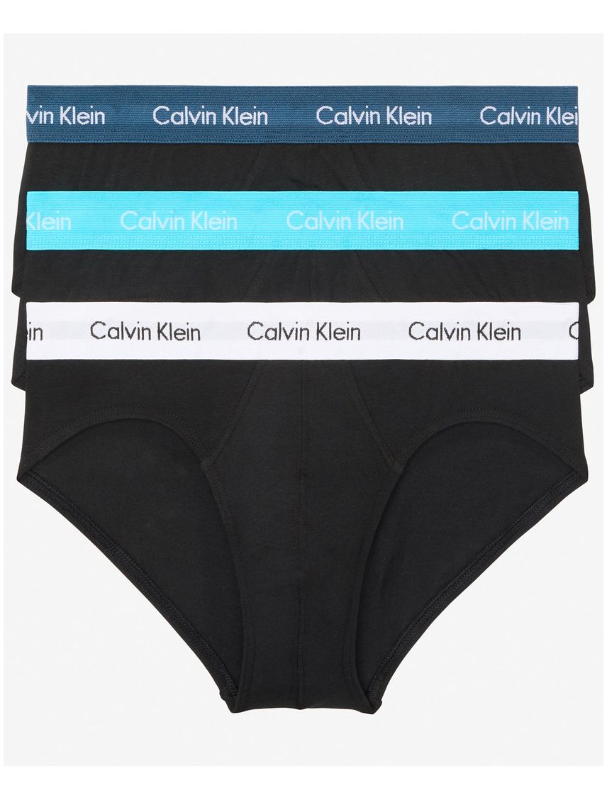 3 Pack de Hip Brief Negro slips - Cotton Stretch