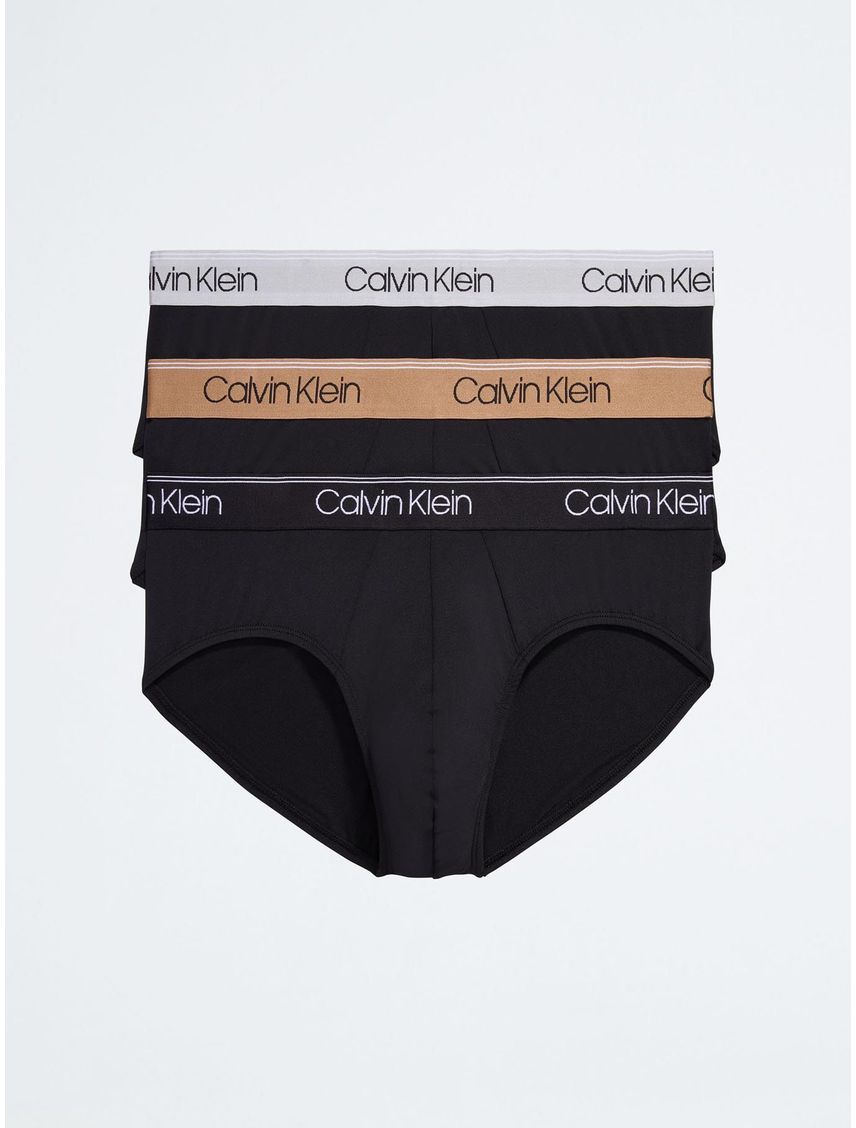 Pack De 3 Calzoncillos Hip Brief Negro Microfibra