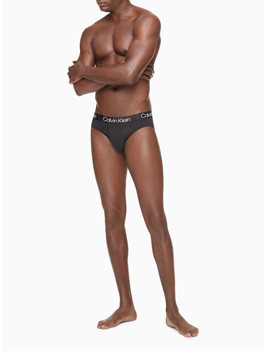 3 Pack De Hip Brief Negros Structure Cotton