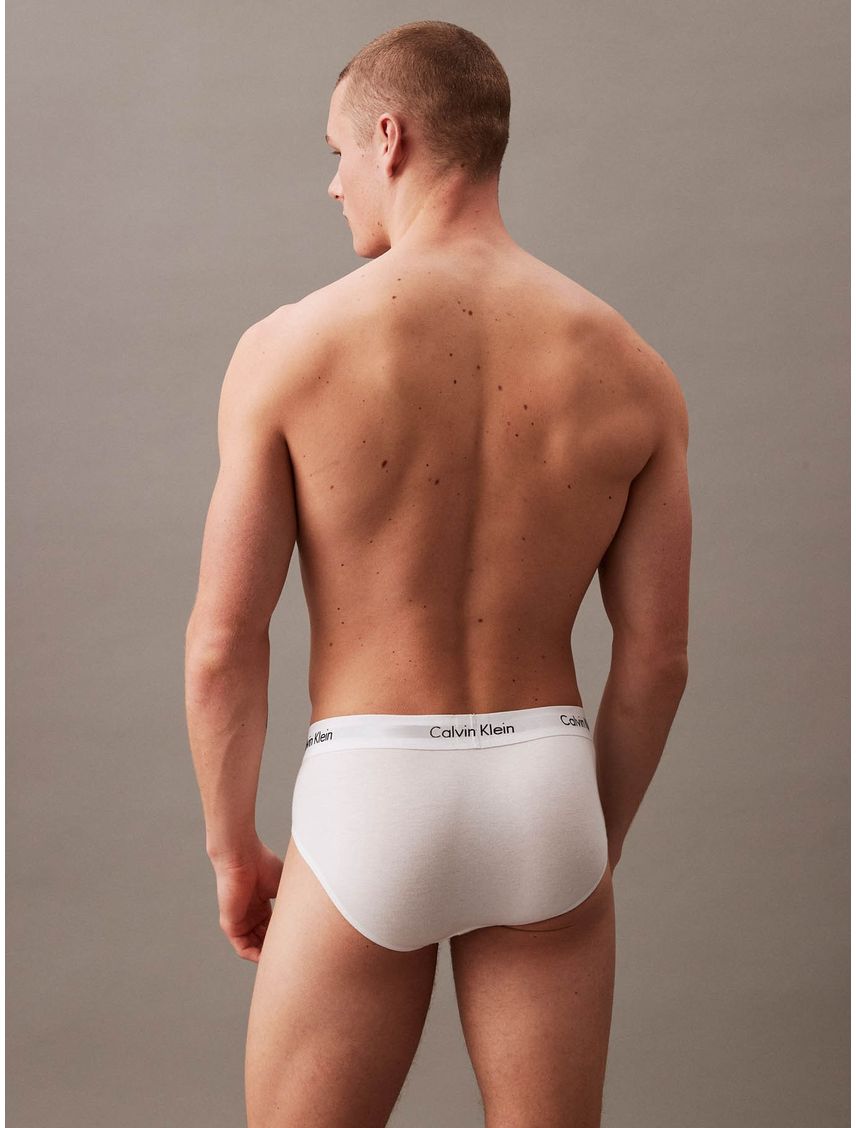 3 Pack de Calzoncillo Blanco Algodón Hip Brief