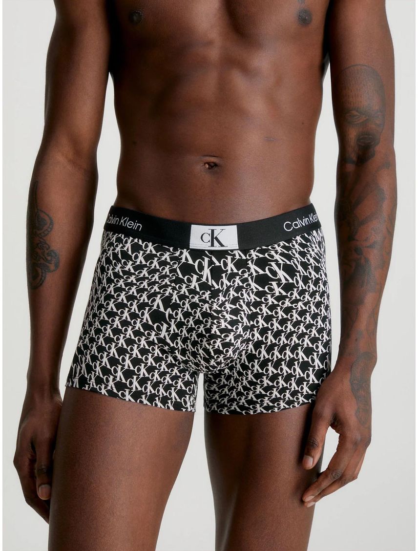 Bóxer Multicolor Corto Con Estampado Hombre Calvin Klein Negr