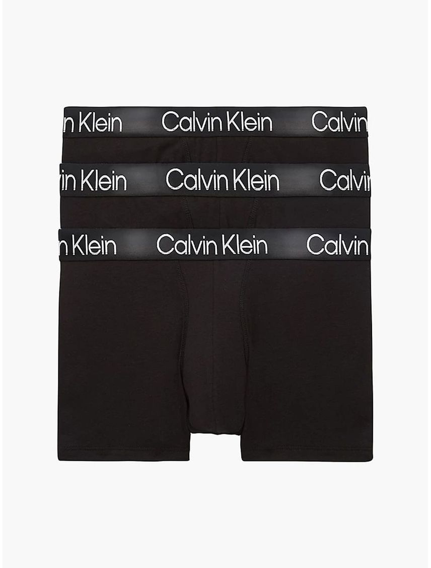 Boxer Negro Algodón Trunk 3 Piezas