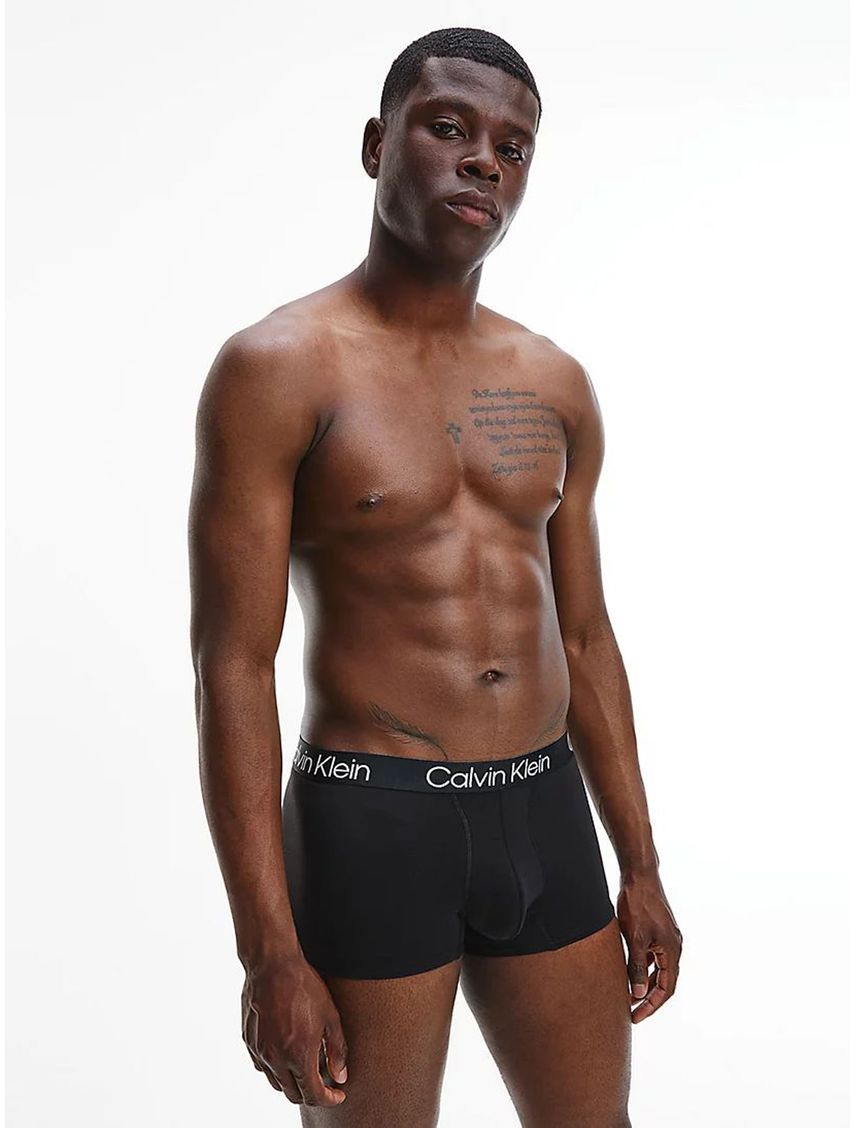 Boxer Negro Algodón Trunk 3 Piezas
