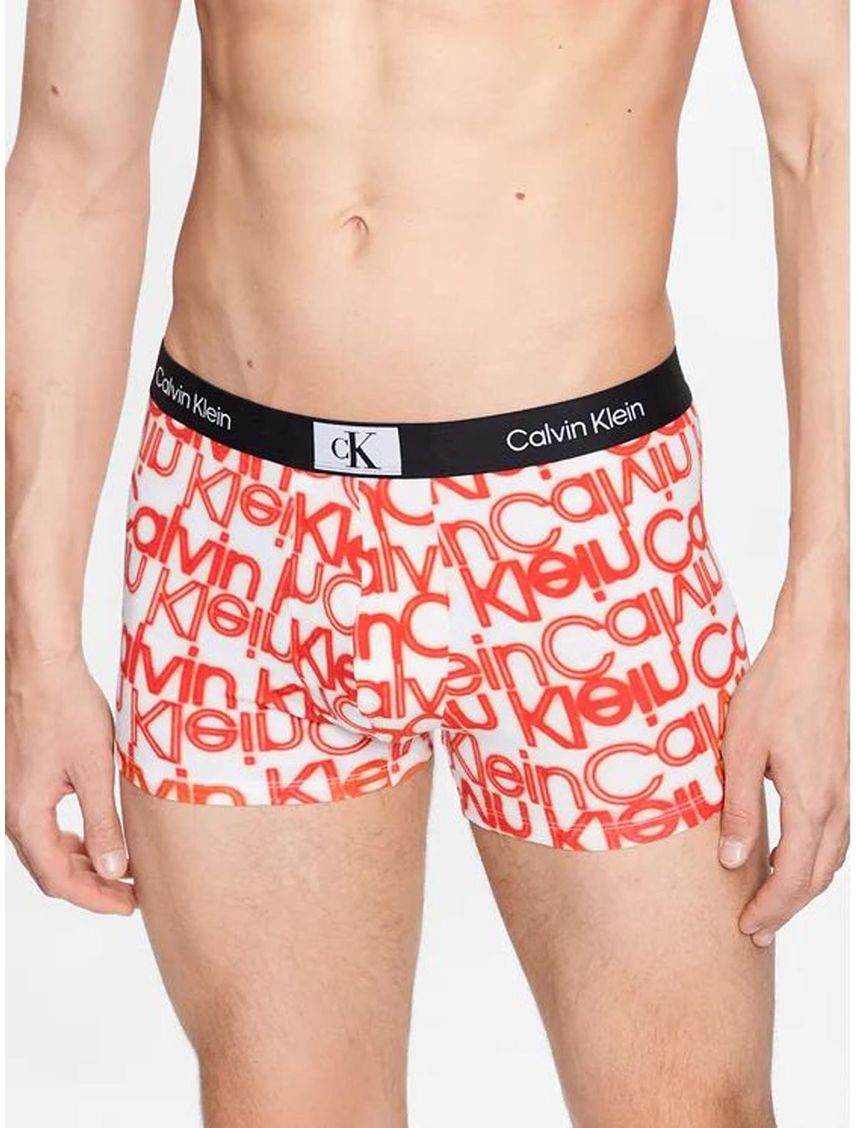Bóxer Blanco Corto Con Estampado Hombre Calvin Klein