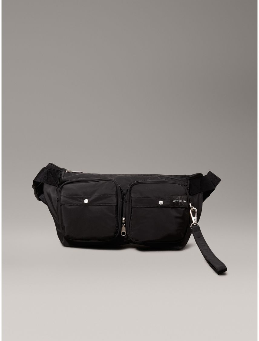 Bolso negro cruzado 2 en 1 plegable