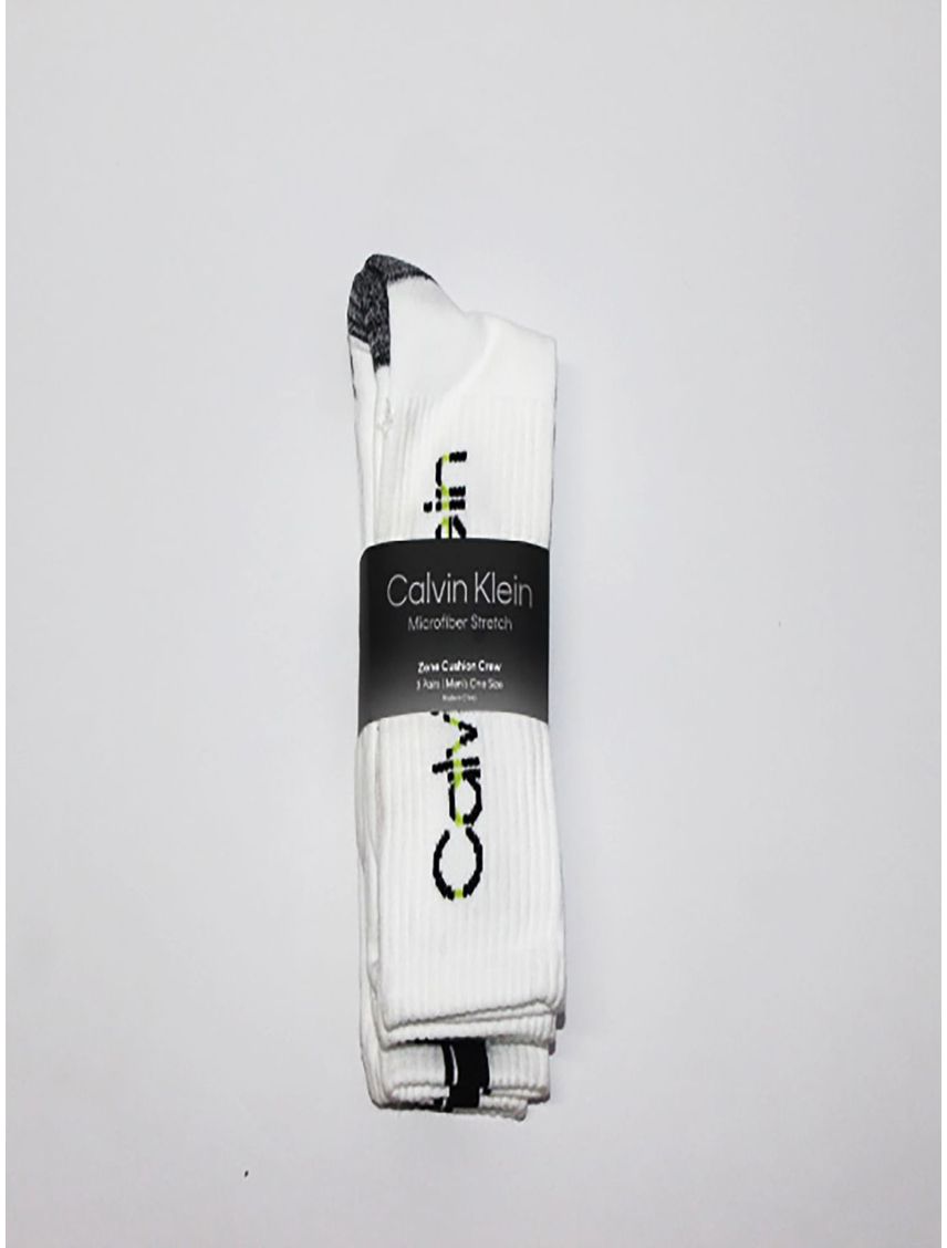 Paquete De 3 Medias Microfibra Con Logo Hombre Blanco Calvin Klein