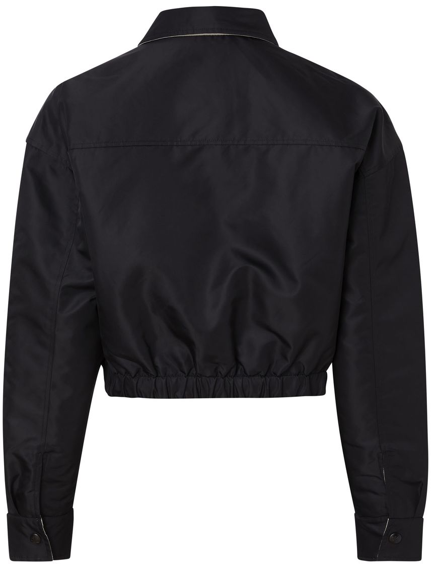 Chaqueta Negra Reversible Para Mujer