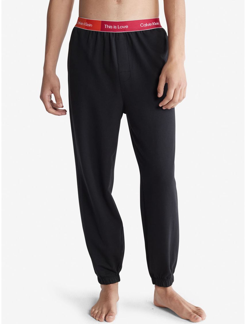 Jogger Con Logo Hombre Negro Calvin Klein
