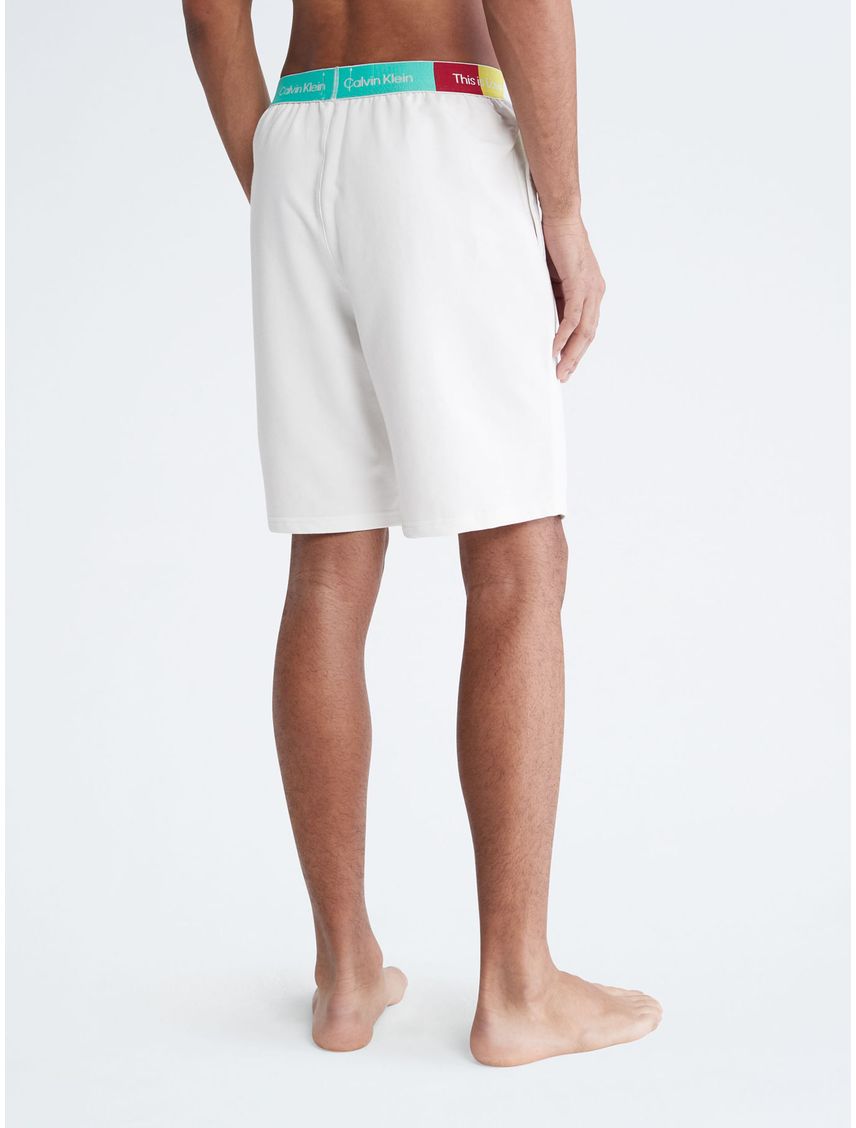 Pantalón Corto Con Logo Hombre Blanco Calvin Klein