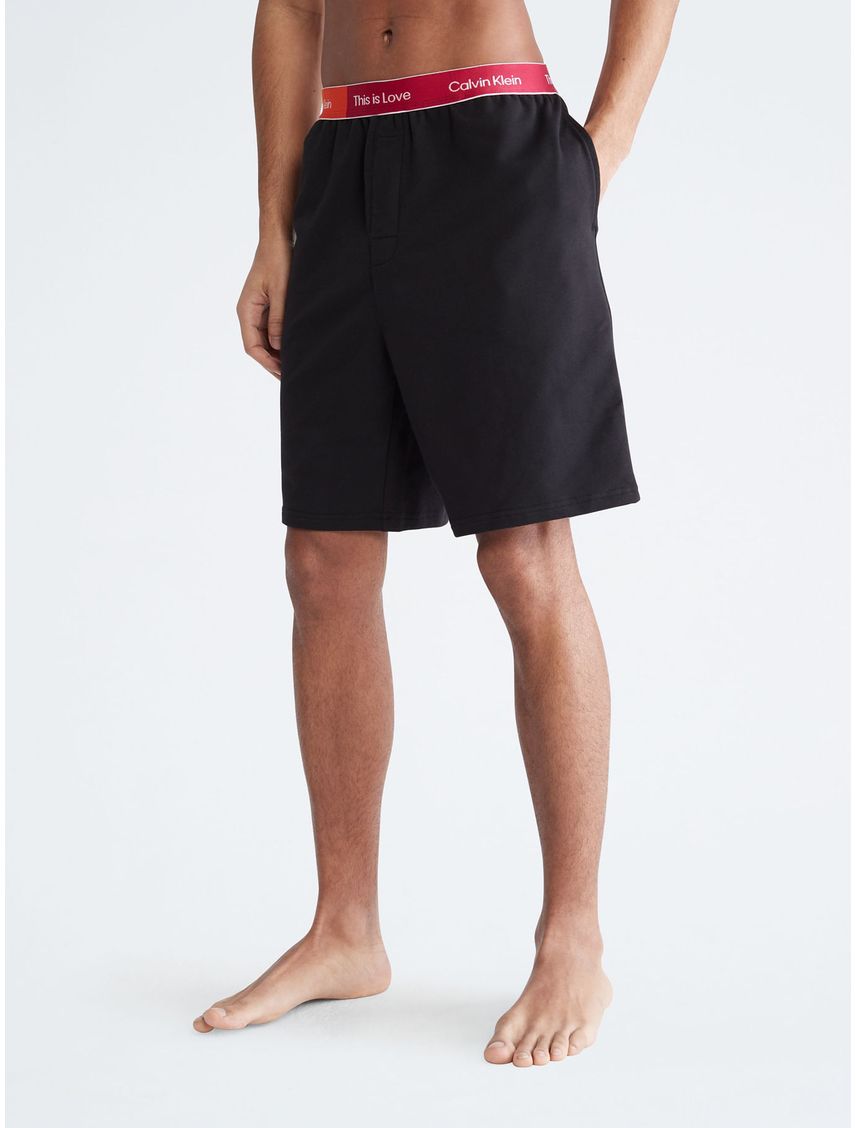 Pantalón Corto Con Logo Hombre Negro Calvin Klein