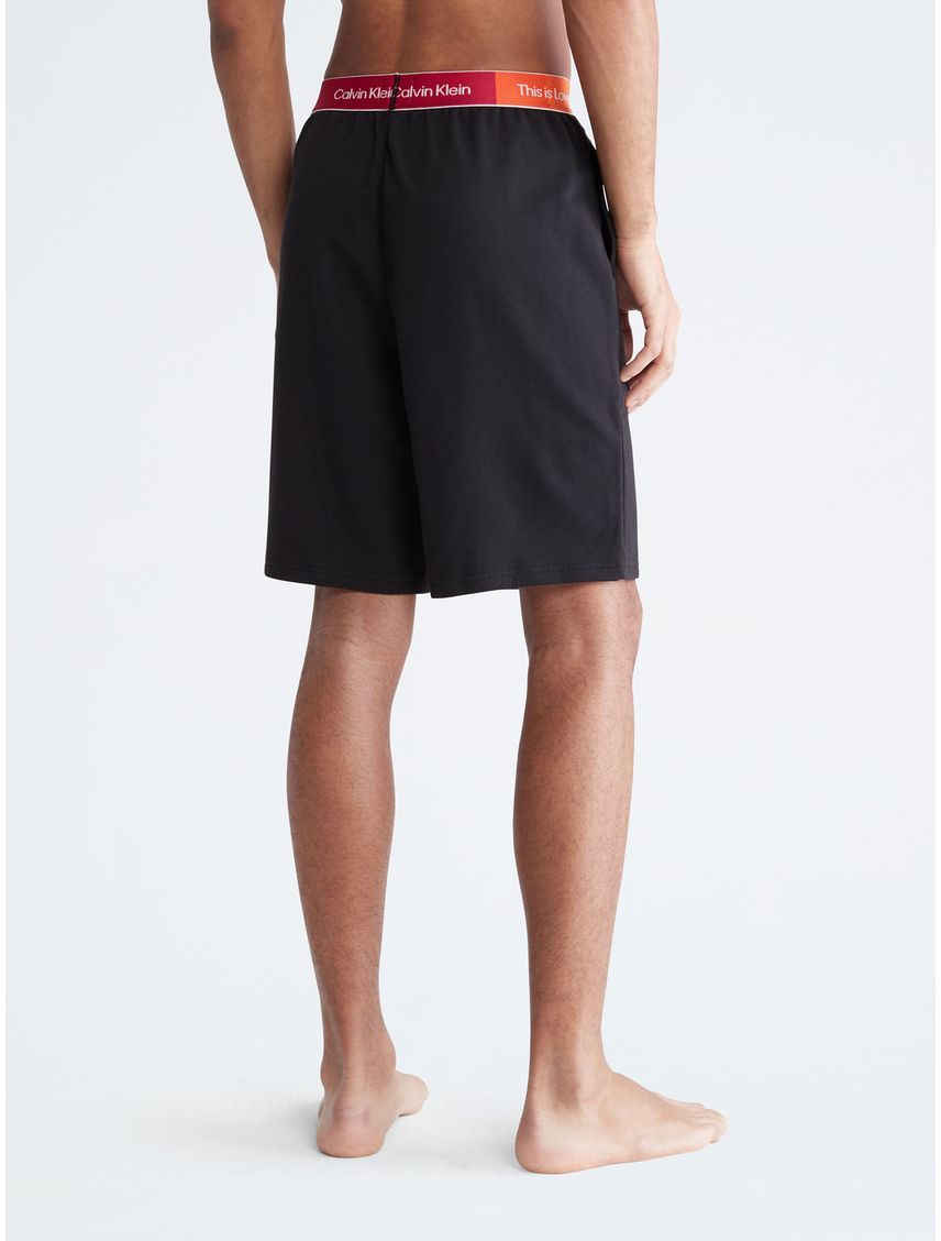 Pantalón Corto Con Logo Hombre Negro Calvin Klein