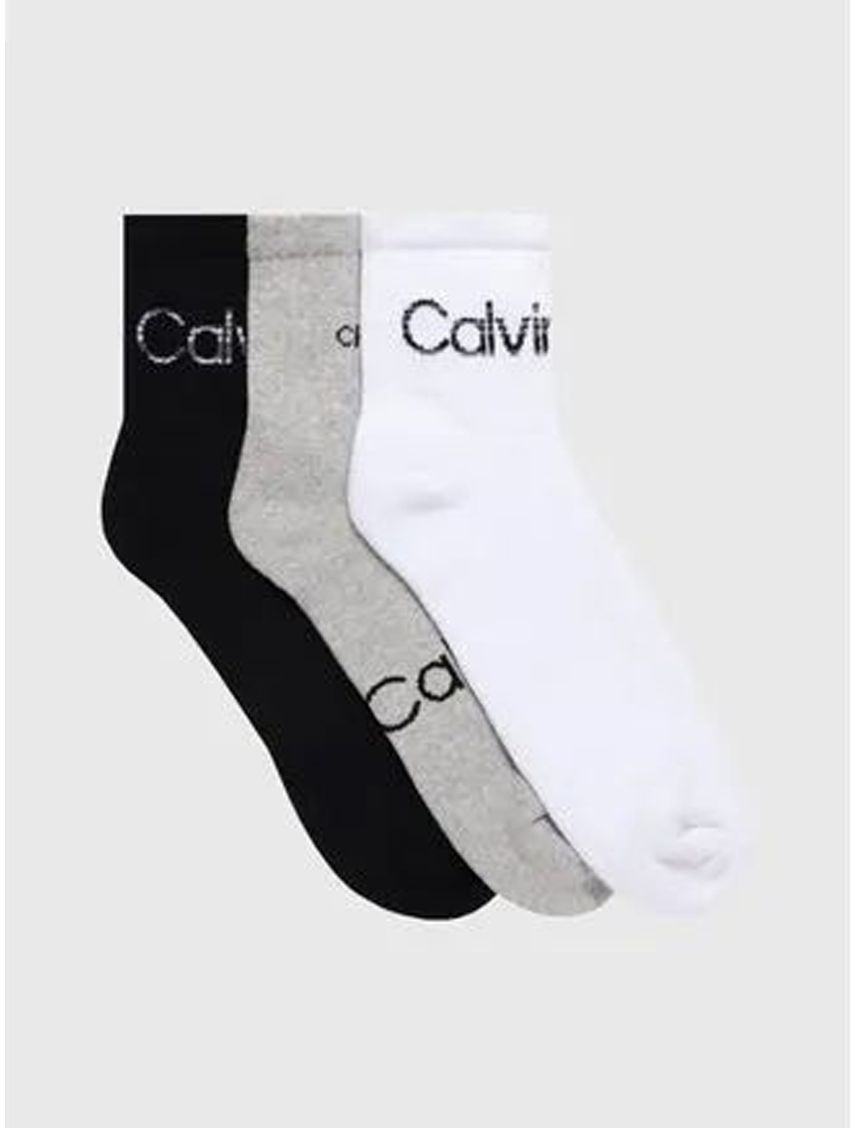 Pack negro de 3 pares de calcetines con logo
