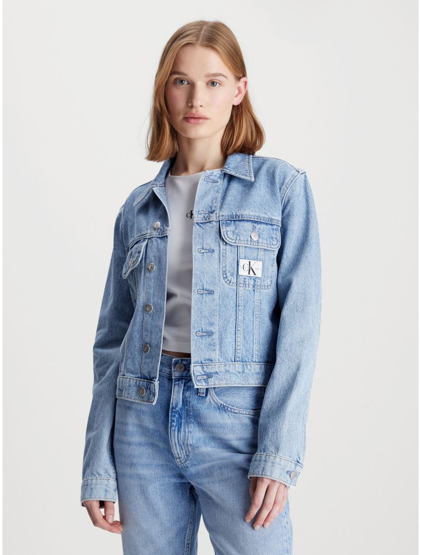 Chaqueta azul Jeans cropped 90s