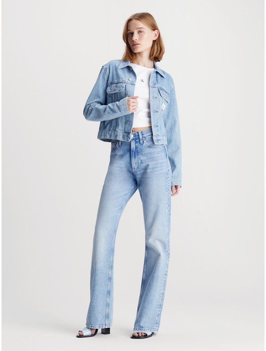 Chaqueta azul Jeans cropped 90s