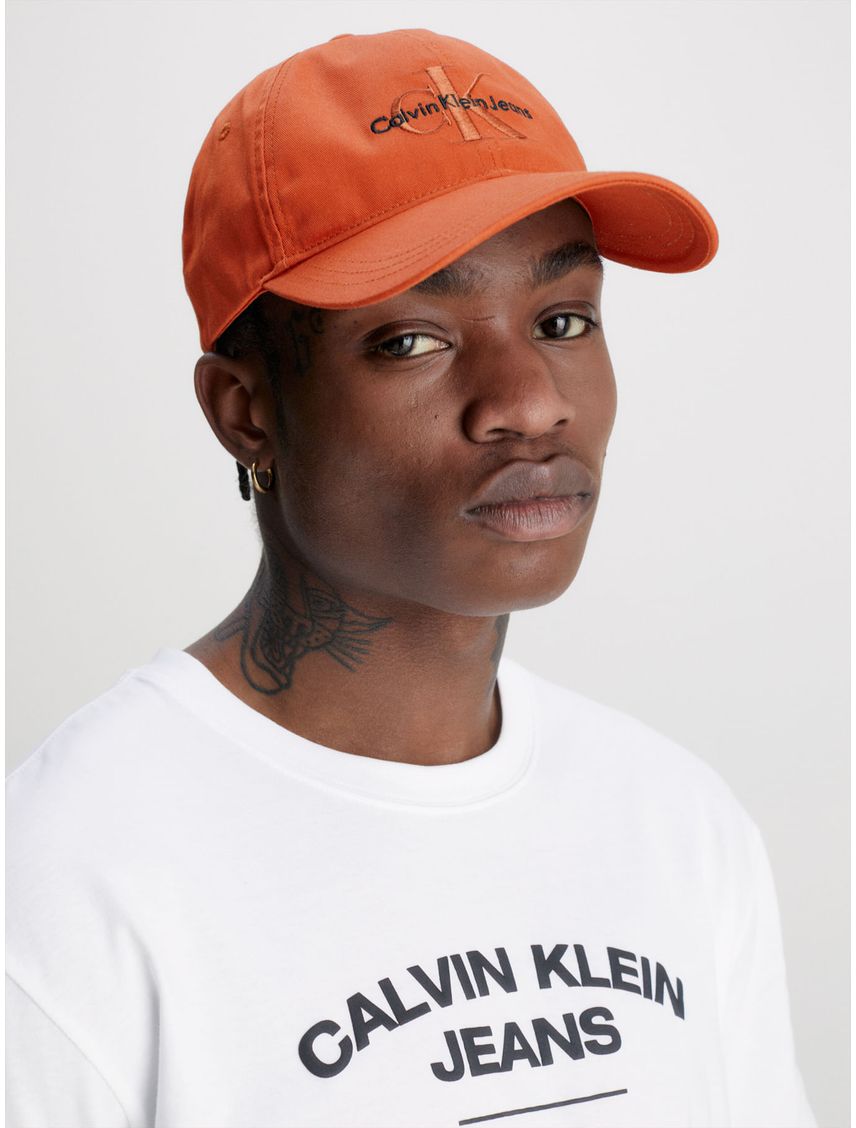 Gorra Naranja De Algodón Orgánico Con Logo