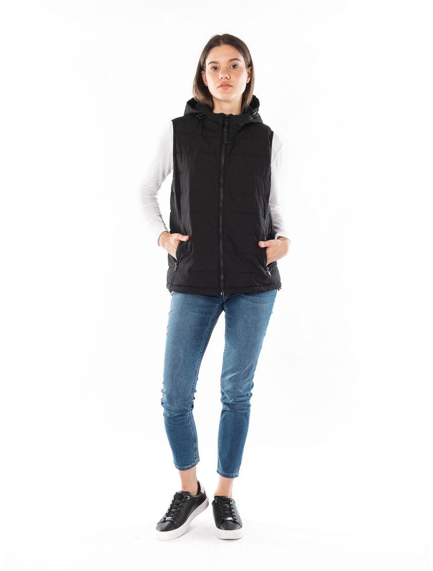 Chaleco Negro Sin Mangas Acolchado