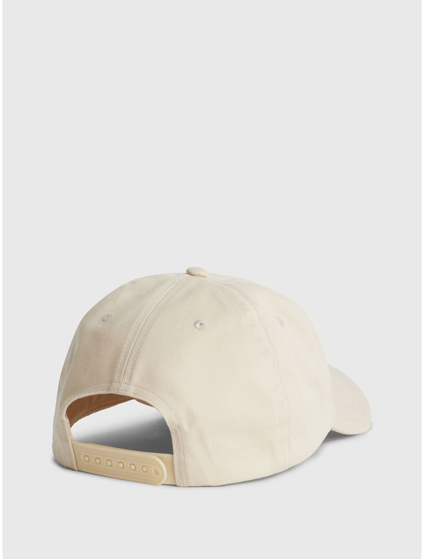 Gorra Beige De Algodón Orgánico Con Logo