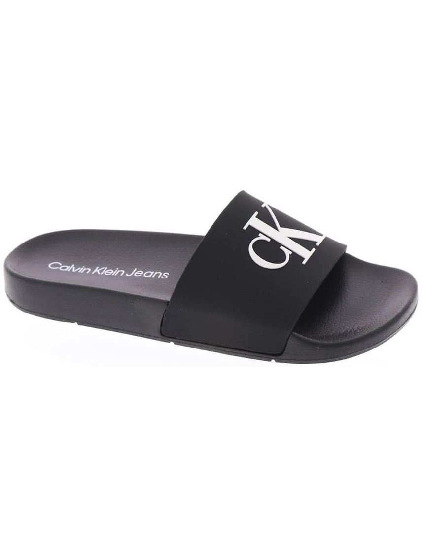 Sandalias negro con monograma