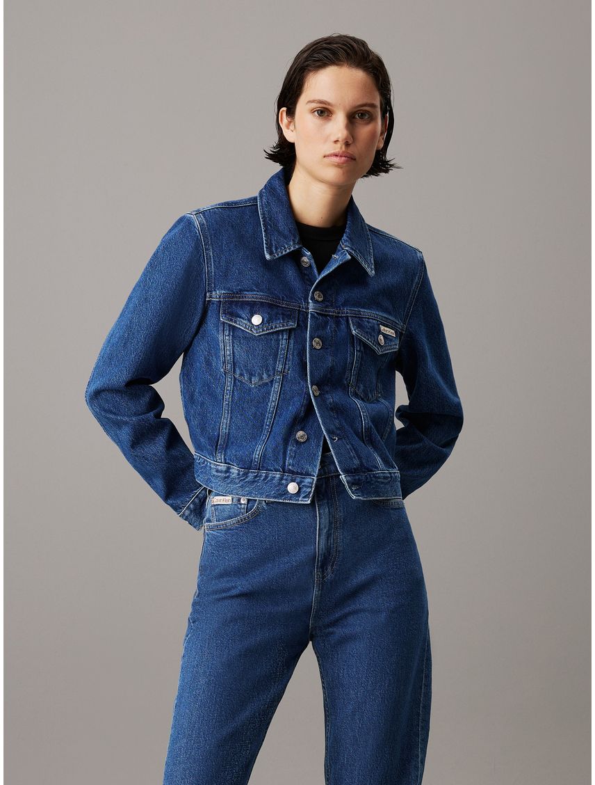 Chaqueta azul denim cropped de los años 90