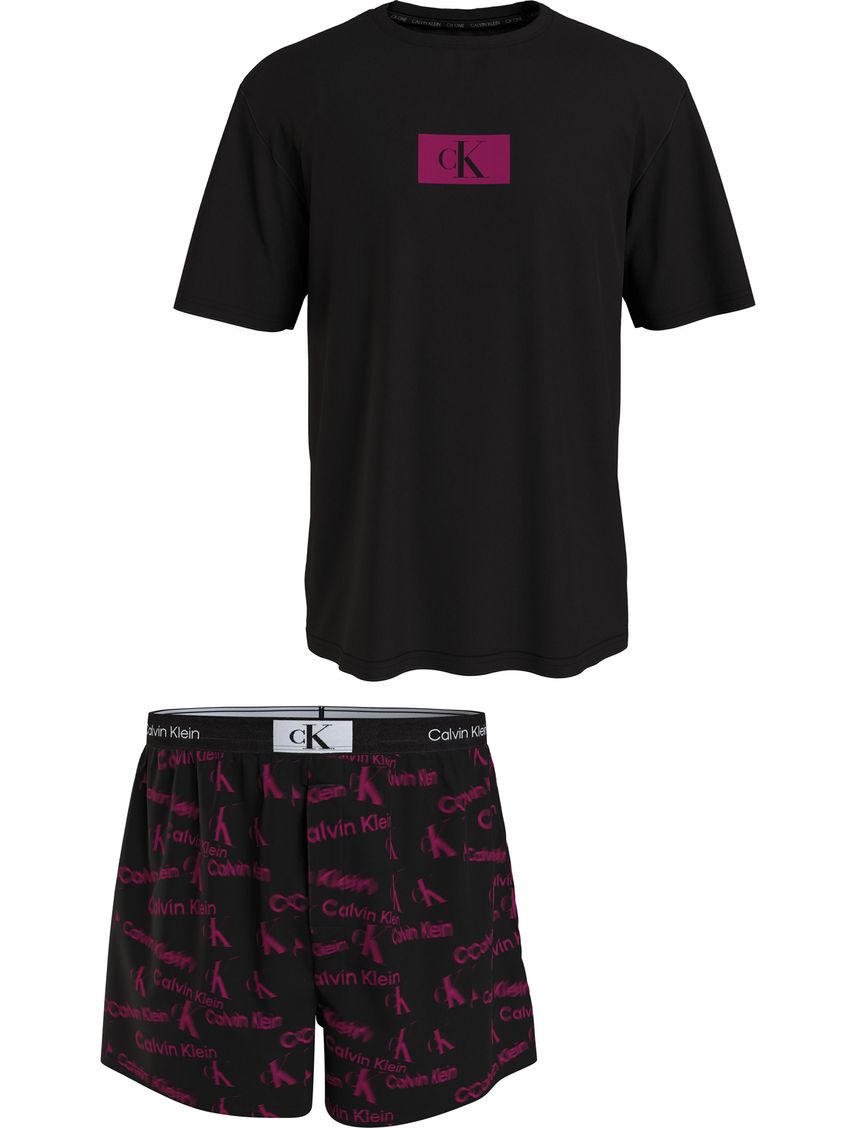 Conjunto negro de Pantalonetas de pijama - CK96