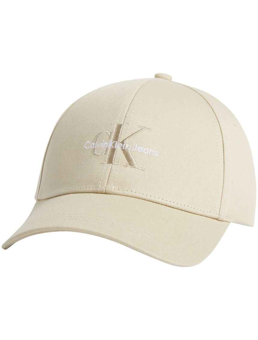 Gorra beige con logotipo bordado