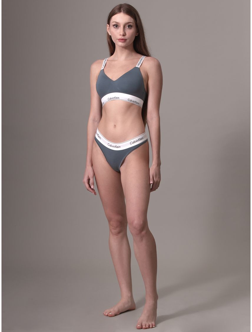 Bralette Verde Con Logo Distintivo Para