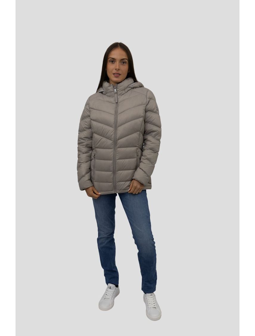 Rompe beige viento acolchado plegable