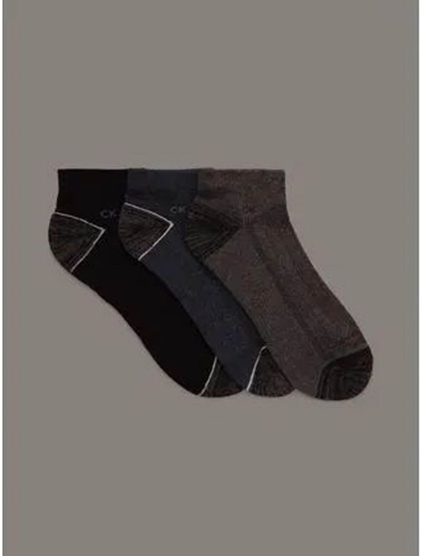 Pack negro de 3 medias con monograma