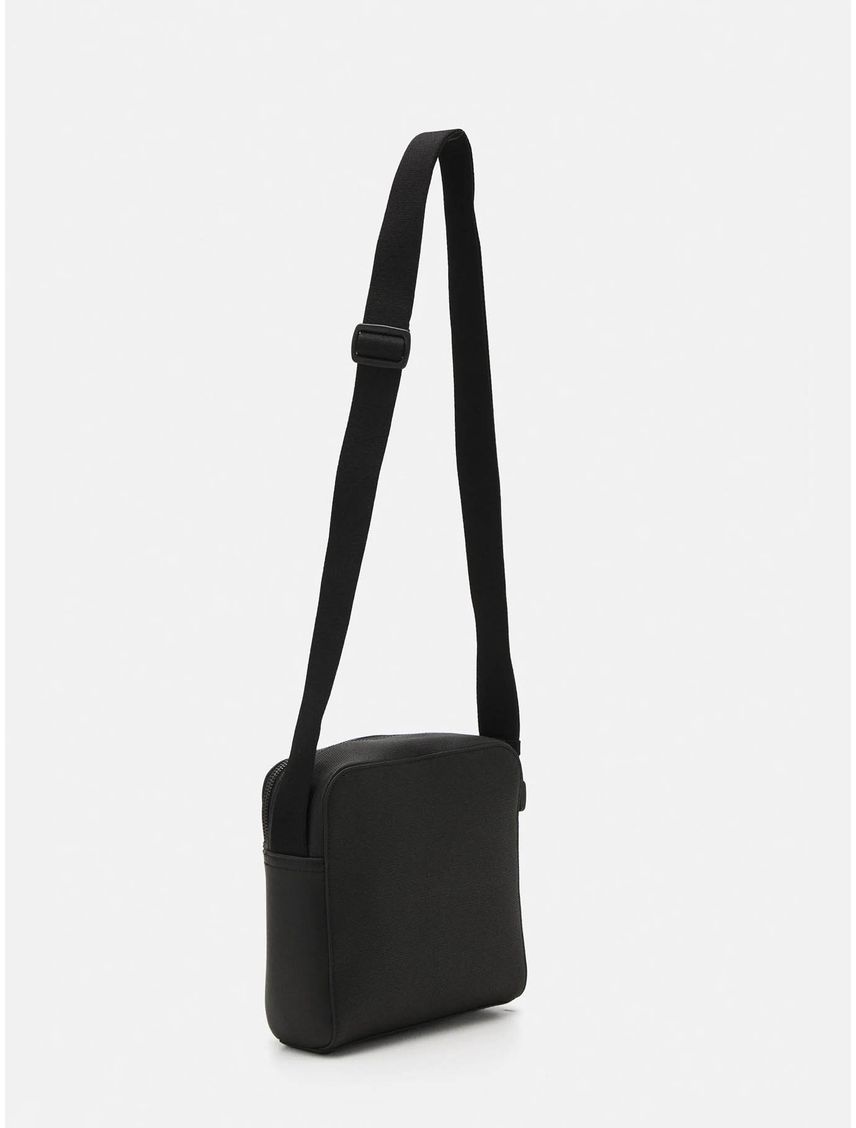 Bolso negro cuadrado coated